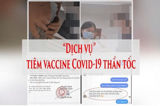 Hà Nội: Đình chỉ 1 cán bộ phường liên quan đến vụ "bồi dưỡng" tiền để được tiêm vắc xin nhanh 