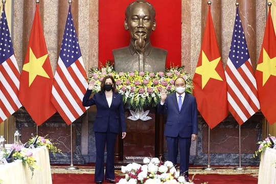 Lãnh đạo Nhà nước đón, hội kiến với Phó Tổng thống Hoa Kỳ Kamala Harris