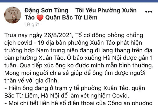 Bàn giao người bệnh tâm thần đi lạc cho Bệnh viện tâm thần Hà Nội