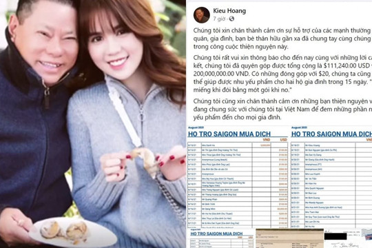 Bạn trai cũ của Ngọc Trinh minh bạch số tiền khủng quyên góp từ thiện, không quên gửi lời cảm ơn đến các mạnh thường quân