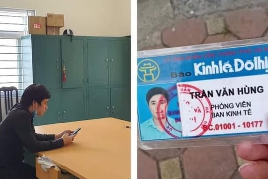 Thanh niên lái xe ô tô hết hạn đăng kiểm, xuất trình thẻ phóng viên giả thông chốt