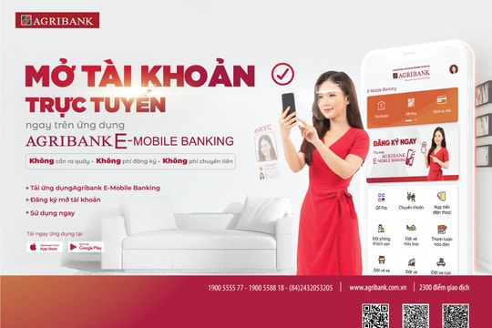 Agribank triển khai mở tài khoản trực tuyến bằng định danh điện tử (eKYC)