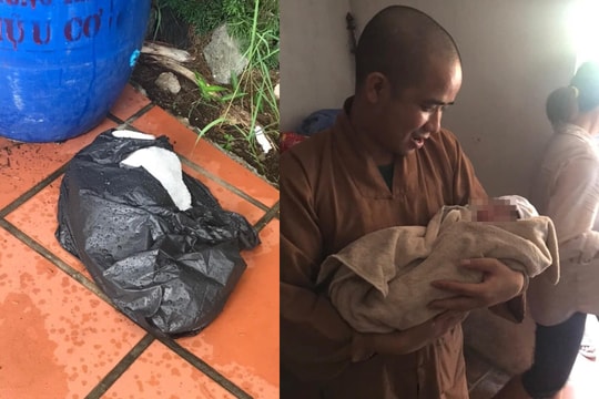 Nam Định: Bé gái sơ sinh bị bỏ rơi gần cổng chùa