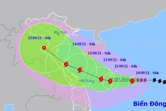 Bão số 5 giật cấp 13, di chuyển hướng vào đất liền