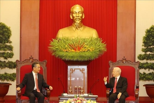 Tổng Bí thư Nguyễn Phú Trọng tiếp Bộ trưởng Bộ Ngoại giao Trung Quốc