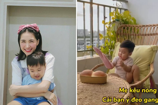 Bị thắc mắc việc để con ở ngoài ban công chưa có lưới an toàn, Hòa Minzy lên tiếng đính chính