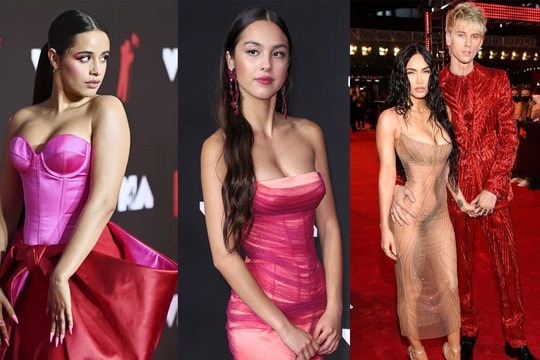 Thảm đỏ VMAs 2021: Megan Fox diện váy xuyên thấu táo bạo, Olivia Rodrigo khoe 'ngực khủng'