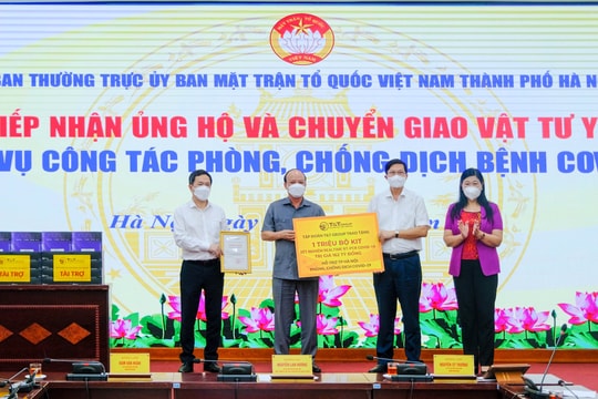 T&T Group trao tặng 1 triệu bộ Kit xét nghiệm PCR Covid-19 trị giá 162 tỷ đồng hỗ trợ Tp. Hà Nội chống dịch