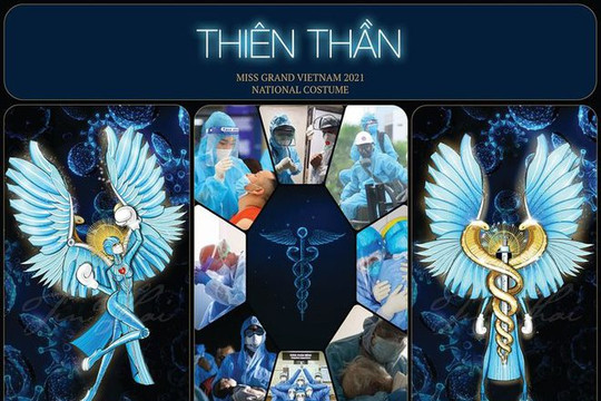 Trang phục dân tộc của Thuỳ Tiên tại Miss Grand 2021 lấy cảm hứng từ đồ bảo hộ Covid