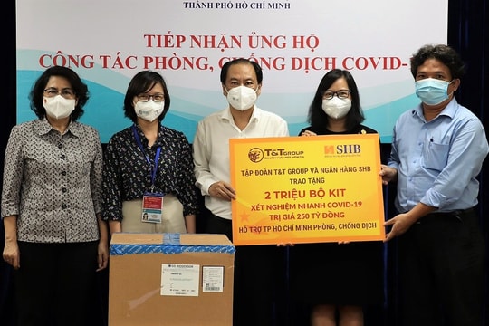 T&T Group và SHB trao tặng TP.HCM﻿﻿ 2 triệu bộ kit xét nghiệm COVID-19 trị giá 250 tỷ đồng