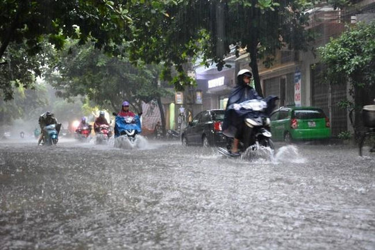 Mưa lớn diện rộng ở Bắc Bộ và Bắc Trung Bộ