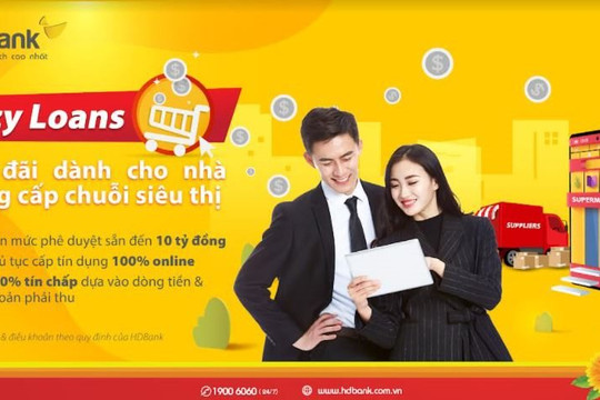 Chương trình tín dụng 100% online, tiếp sức nguồn vốn ưu đãi cho nhà cung cấp siêu thị
