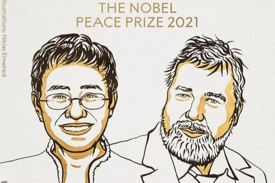 Hai nhà báo đoạt giải Nobel Hòa bình 2021
