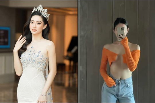 Gần hết nhiệm kì Hoa hậu, Lương Thùy Linh 'hở bạo' với chân ngực lẫn xương quai xanh đầy quyến rũ