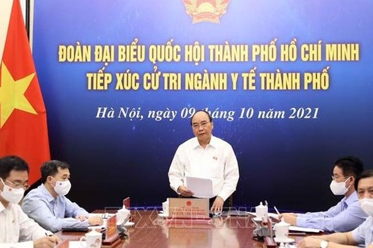 Chủ tịch nước: TP Hồ Chí Minh dù đã vượt qua đỉnh dịch nhưng không được chủ quan