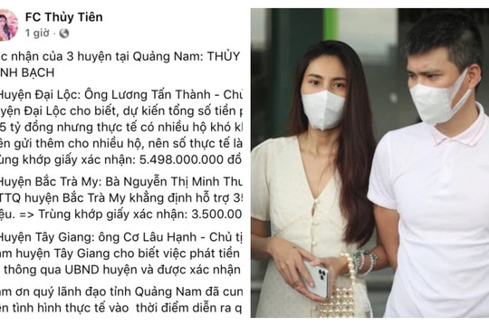 Phía Thủy Tiên tung bằng chứng Quảng Nam xác minh nhận hơn 12 tỷ đồng cứu trợ, liệu có trùng khớp sao kê?