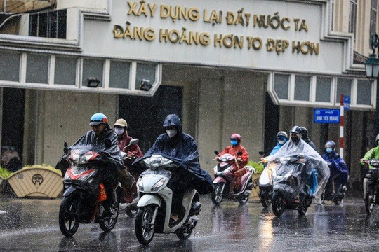 Từ đêm 13/10, Bắc Bộ mưa to, nhiệt độ giảm do ảnh hưởng bão số 8 và không khí lạnh