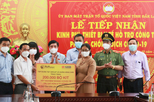 Đắk Lắk được hỗ trợ  200.000 bộ kit xét nghiệm nhanh trị giá hơn 9 tỷ đồng