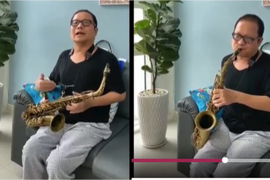 Sức khỏe nghệ sĩ Trần Mạnh Tuấn tiến triển tốt, không còn ngồi xe lăn và đã thổi saxophone trở lại