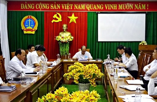 TAND hai cấp tỉnh Đắk Nông tổ chức hội nghị kiểm điểm người giữ chức danh tư pháp năm 2021
