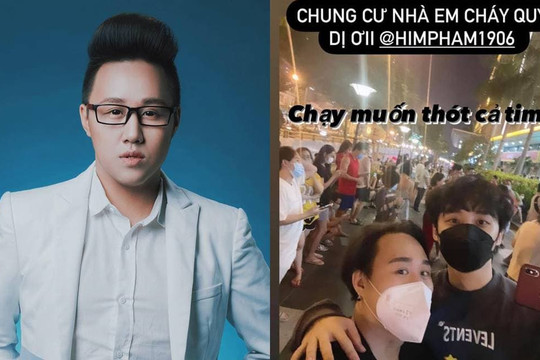 Trung Quân Idol hốt hoảng thoát chạy khi chung cư cháy ở TP.HCM