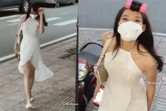 Đỗ Thị Hà trong clip team qua đường: Video chất lượng thấp nhưng visual 'chất lượng cao'