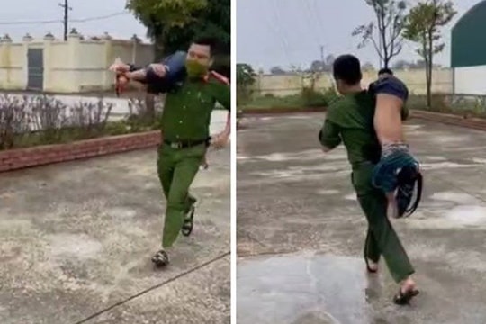 Thượng úy Công an cứu bé gái thoát khỏi đuối nước