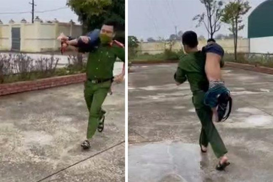 Thượng úy công an cứu sống bé gái bị đuối nước đã tím tái, ngừng thở