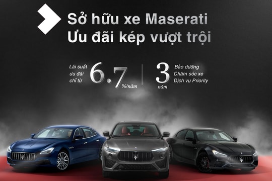 Techcombank hợp tác cùng Maserati thiết kế gói ưu đãi độc quyền cho khách hàng mua xe