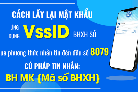 Triển khai hình thức cấp lại mật khẩu đăng nhập ứng dụng VssID qua phương thức nhắn tin đến đầu số 8079
