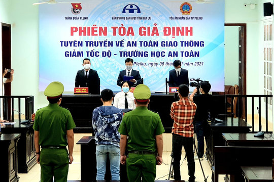 Gia Lai: Tổ chức phiên tòa giả định tuyên truyền Luật Giao thông đường bộ