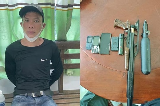 Bắt giữ tên cướp cầm súng lao vào nhà dân cố thủ