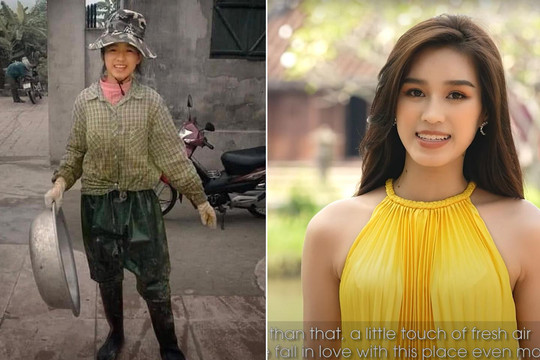 Hoa hậu Đỗ Thị Hà đưa ảnh làm ruộng vào clip giới thiệu bản thân ở Miss World