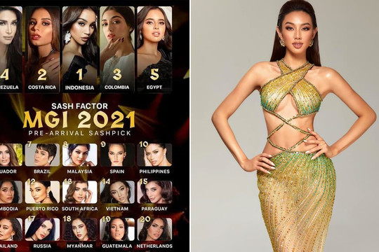 Thùy Tiên tụt hạng 'không phanh' trong bảng xếp hạng mới trước thềm chung kết Miss Grand International
