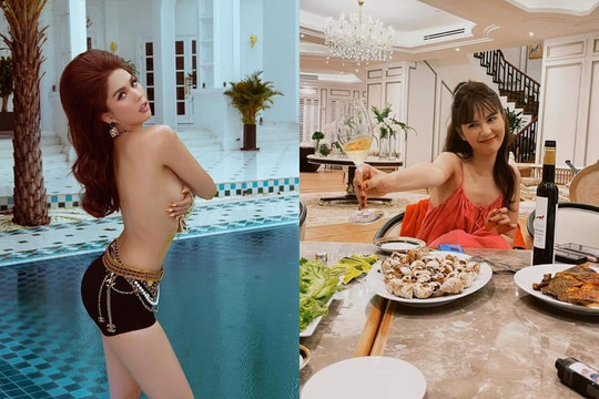 Vũ Khắc Tiệp đăng ảnh khoe tiệc tại gia sang chảnh nhưng body gầy gò đáng báo động của Ngọc Trinh lại gây chú ý