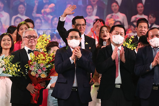 Thủ tướng Phạm Minh Chính dự chương trình nghệ thuật đặc biệt chào mừng Hội nghị Văn hóa toàn quốc