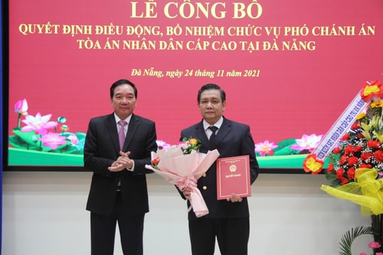 Bổ nhiệm Phó Chánh án TAND cấp cao tại Đà Nẵng