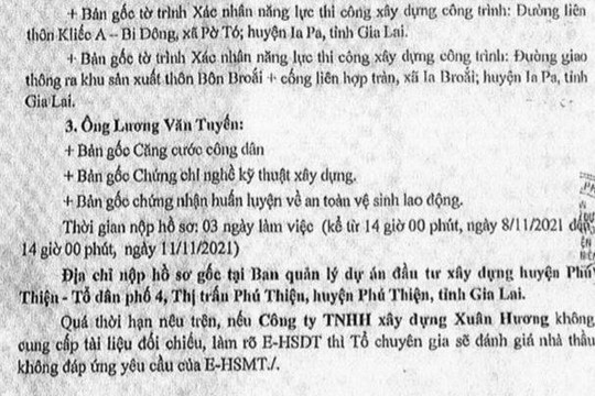 Gia Lai: Dự án xây dựng đường giao thông, doanh nghiệp khai khống hồ sơ để tham dự thầu?