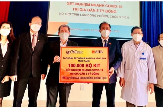 T&T Group và SHB tặng thiết bị, vật tư y tế trị giá 42 tỷ đồng giúp 8 tỉnh chống dịch