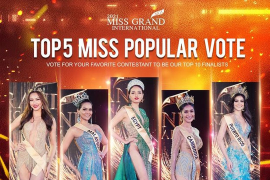 Thùy Tiên dẫn đầu hạng mục quan trọng sau đêm bán kết Miss Grand International 2021