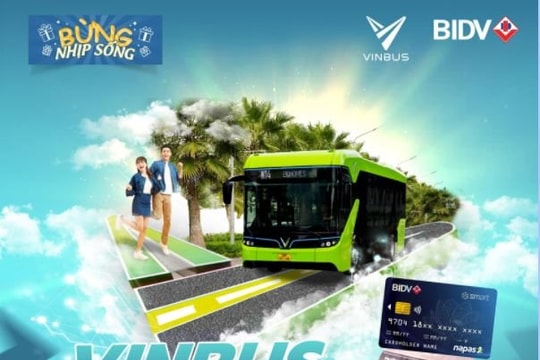 Dễ dàng mua vé buýt điện Thủ đô bằng thẻ BIDV NAPAS
