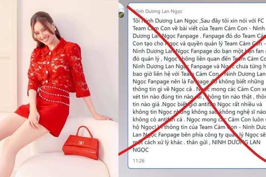 Ninh Dương Lan Ngọc lên tiếng khi bị mạo danh trên Zalo để lừa đảo