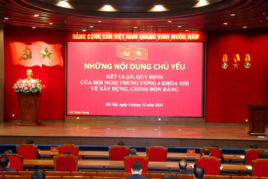 TANDTC tổ chức kết nối trực tuyến Hội nghị cán bộ toàn quốc quán triệt về xây dựng, chỉnh đốn Đảng
