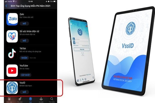 Ứng dụng VssID của BHXH Việt Nam nằm trong top ứng dụng được yêu thích nhất năm 2021 trên App Store