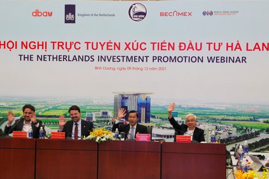 Nâng tầm hợp tác giữa Bình Dương và Hà Lan trong lĩnh vực công nghệ cao, thương mại dịch vụ