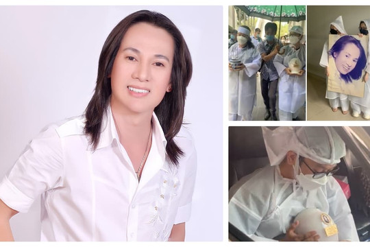 Tro cốt của Ngô Quốc Linh được đưa về nhà riêng để tổ chức tang lễ, một màu u buồn tiễn biệt người nghệ sĩ tài năng