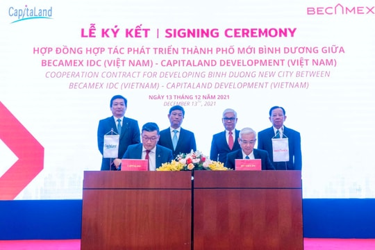 Cam kết tạo thuận lợi để Becamex IDC và Tập đoàn CapitaLand phát triển các dự án tại Thành phố Mới Bình Dương
