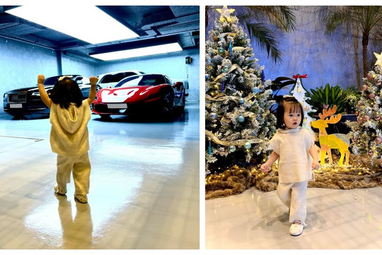 Con gái Cường Đô La 'check in' sương sương vài ảnh mừng Noel mà toát ra toàn mùi tiền với dàn siêu xe lấp ló