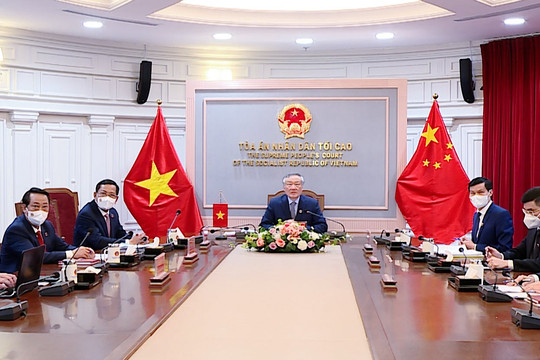 Chánh án TANDTC Việt Nam hội đàm với Chánh án TANDTC Trung Quốc