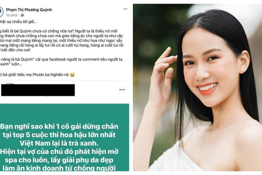 Top 5 Hoa hậu Việt Nam 2020 Phạm Thị Phương Quỳnh lên tiếng khi bị nghi là 'trà xanh' trong drama đang lan truyền